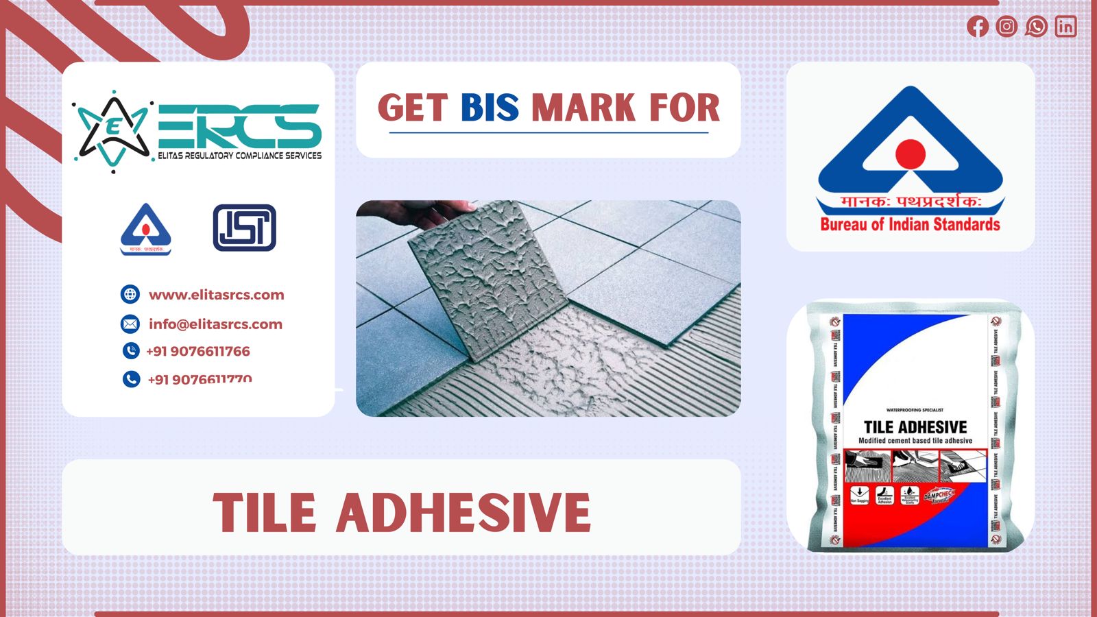 BIS Certification for Tile Adhesive in India