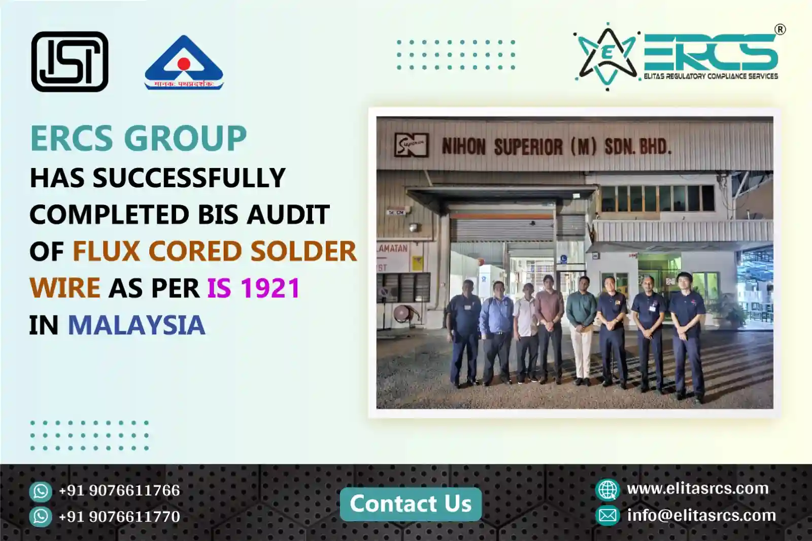 BIS inspection for Flux Cored Solder Wire