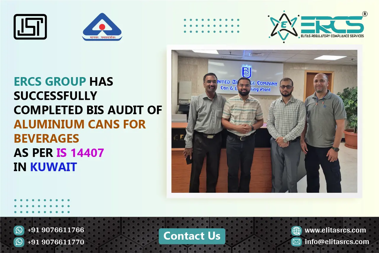 BIS Audit for Aluminium Cans for Beverages under IS 14407 in Kuwait is completed