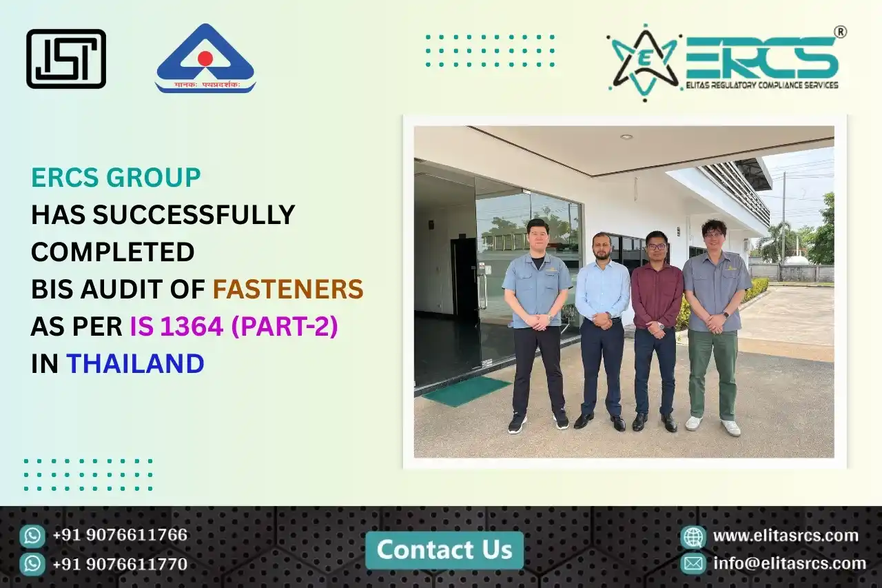 BIS Audit for Fasteners under IS 1364 Part-2 in Thailand is completed