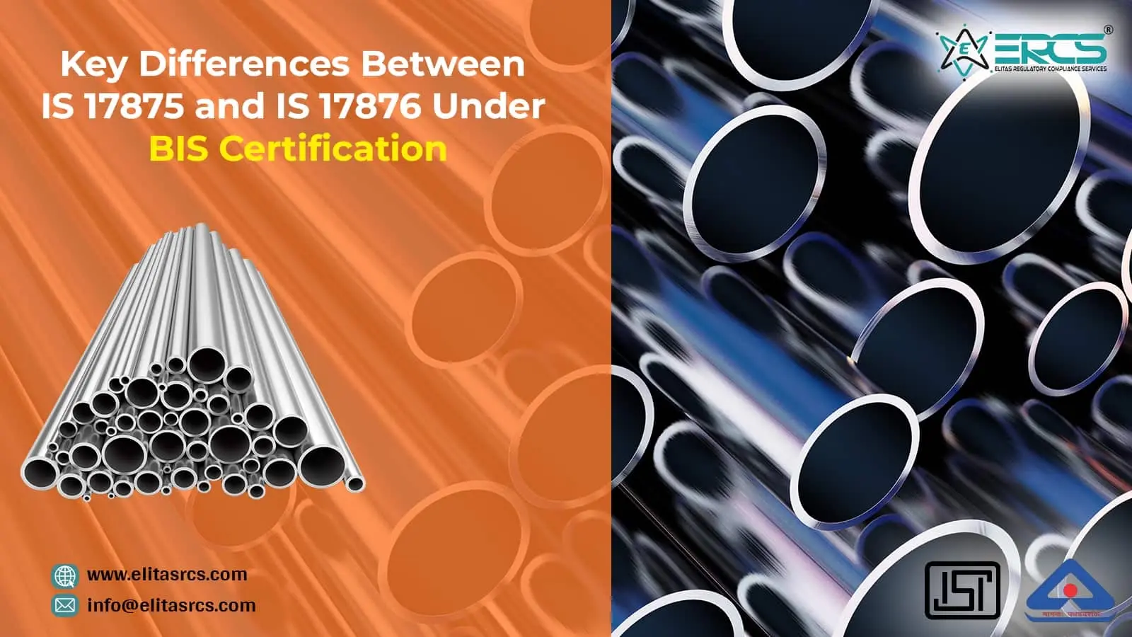 Difference between IS 17875 and IS 17876 in BIS Scheme 1 for Stainless Steel Pipes