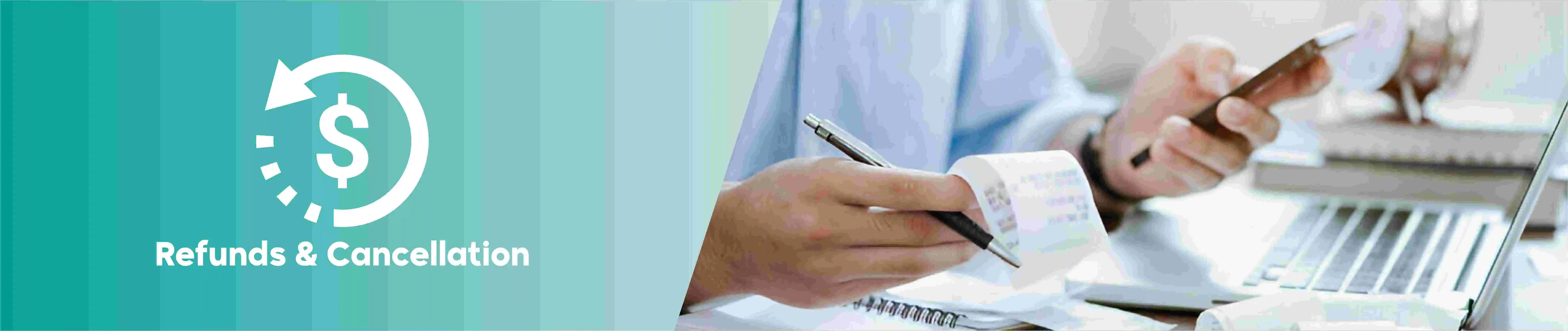 banner for refunds and cancellation page