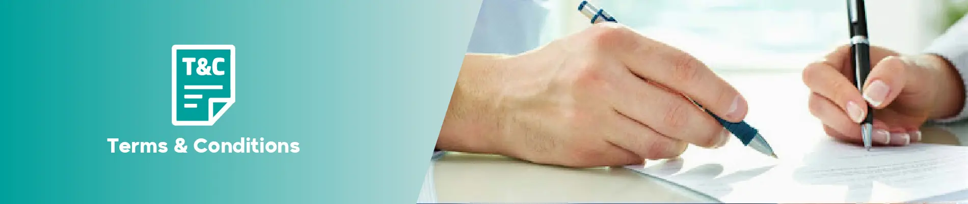 banner for terms and conditions page