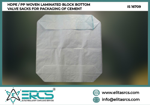 BIS Certification for HDPE / PP Woven Laminated Block Bottom Valve Sacks in India