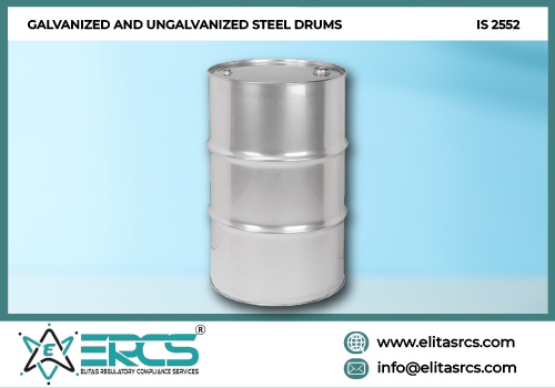 BIS certification for Galvanized and Ungalvanized Steel Drums in India