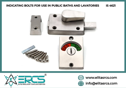 BIS Certification for Indicating Bolts for use in Public Baths and Lavatories in India