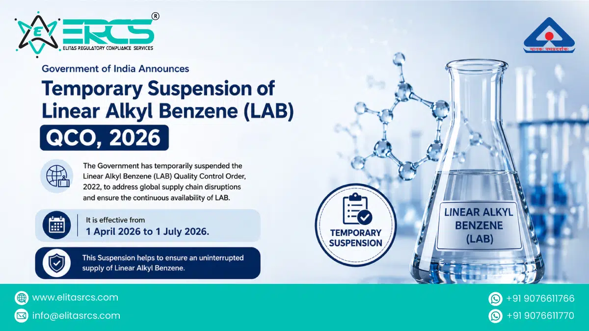 Temporary Suspension of Linear Alkyl Benzene Quality Control Order