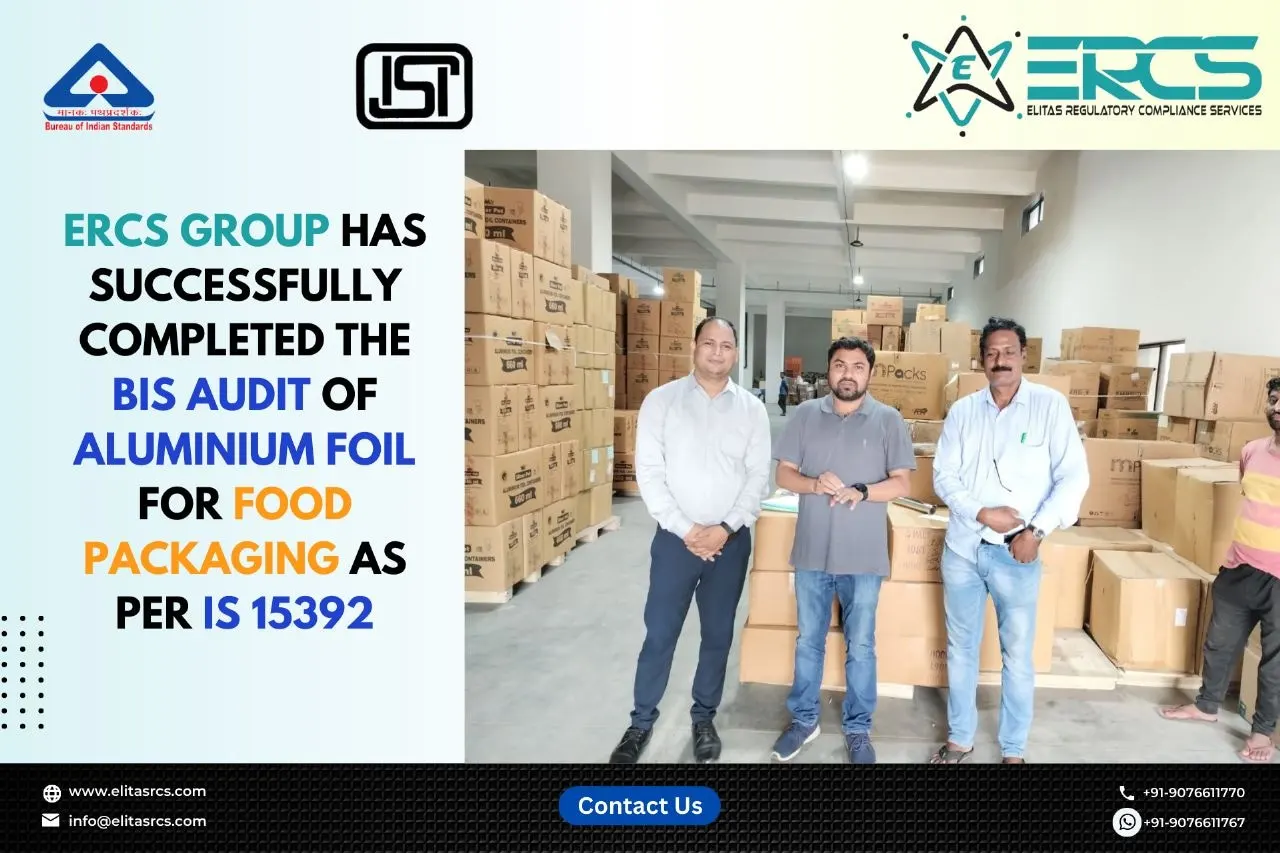 BIS Audit for Aluminium Foil for Food Packaging under IS 15392 is completed