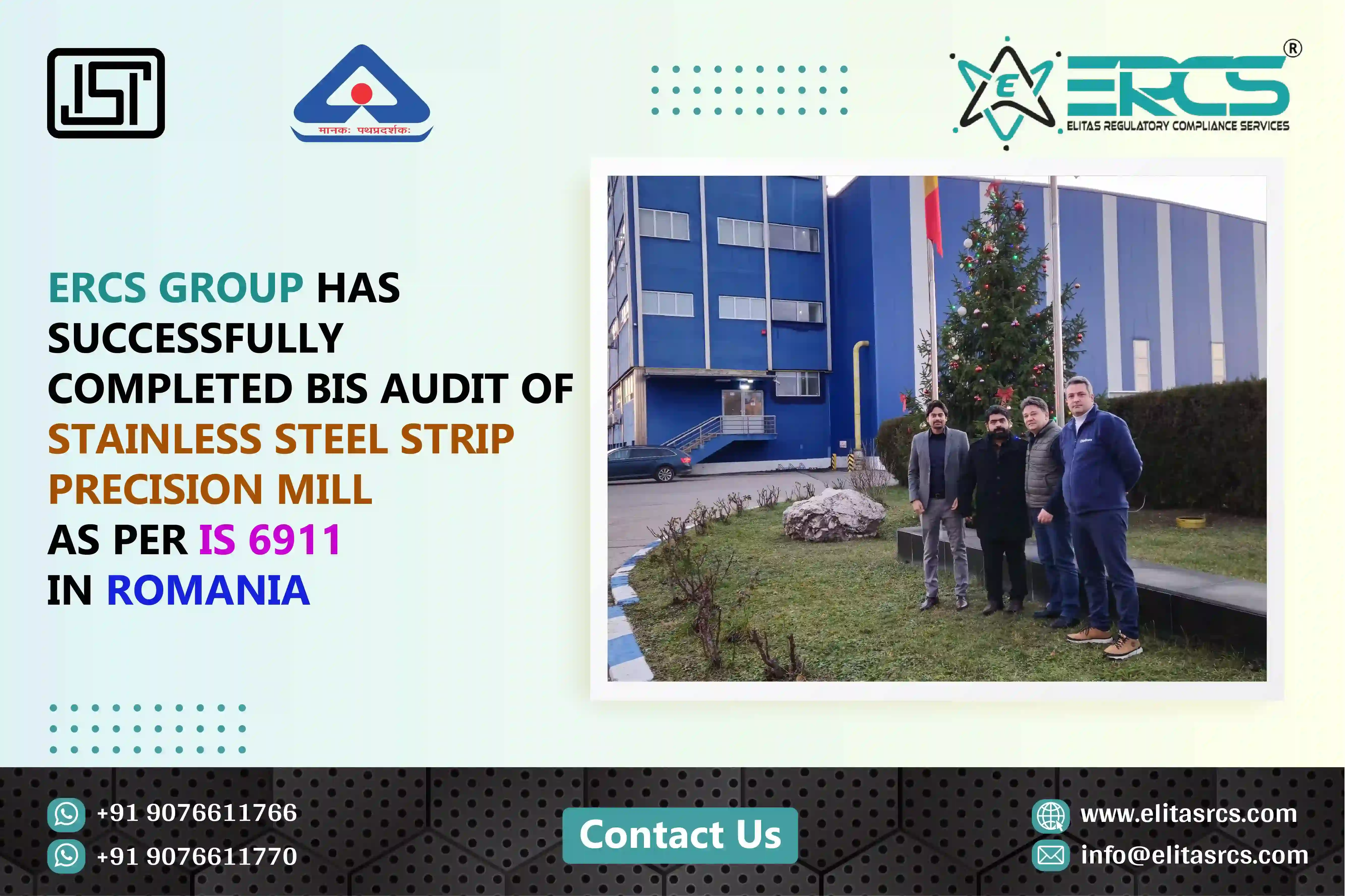 BIS Audit for Stainless Steel Strip Precision Mill under IS 6911 is completed
