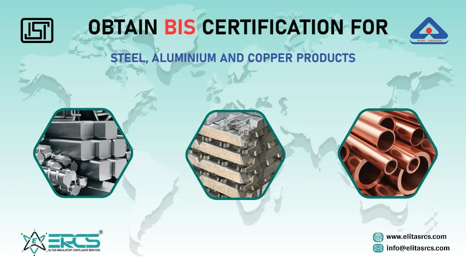 BIS Certification details for Steel, Aluminum and Copper products