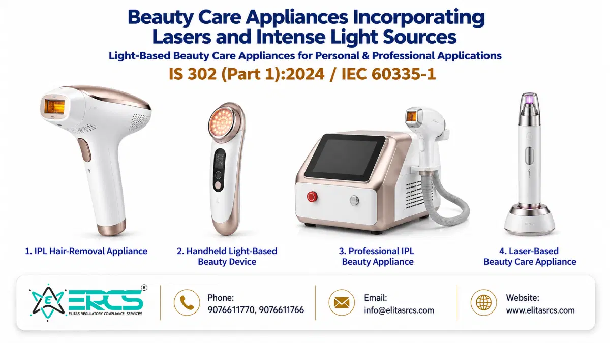 Beauty Care Appliances Incorporating Lasers and Intense Light Sources IS 302 Part 1:2024