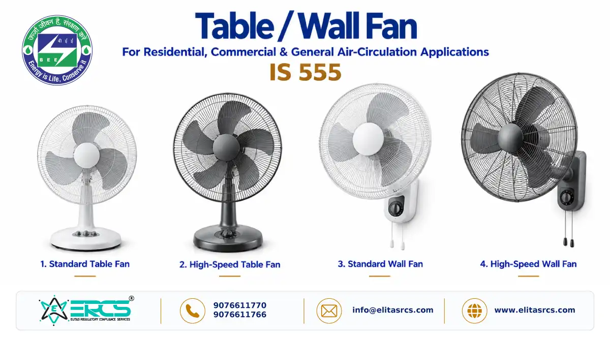 BEE Registration for Table & Wall Fans