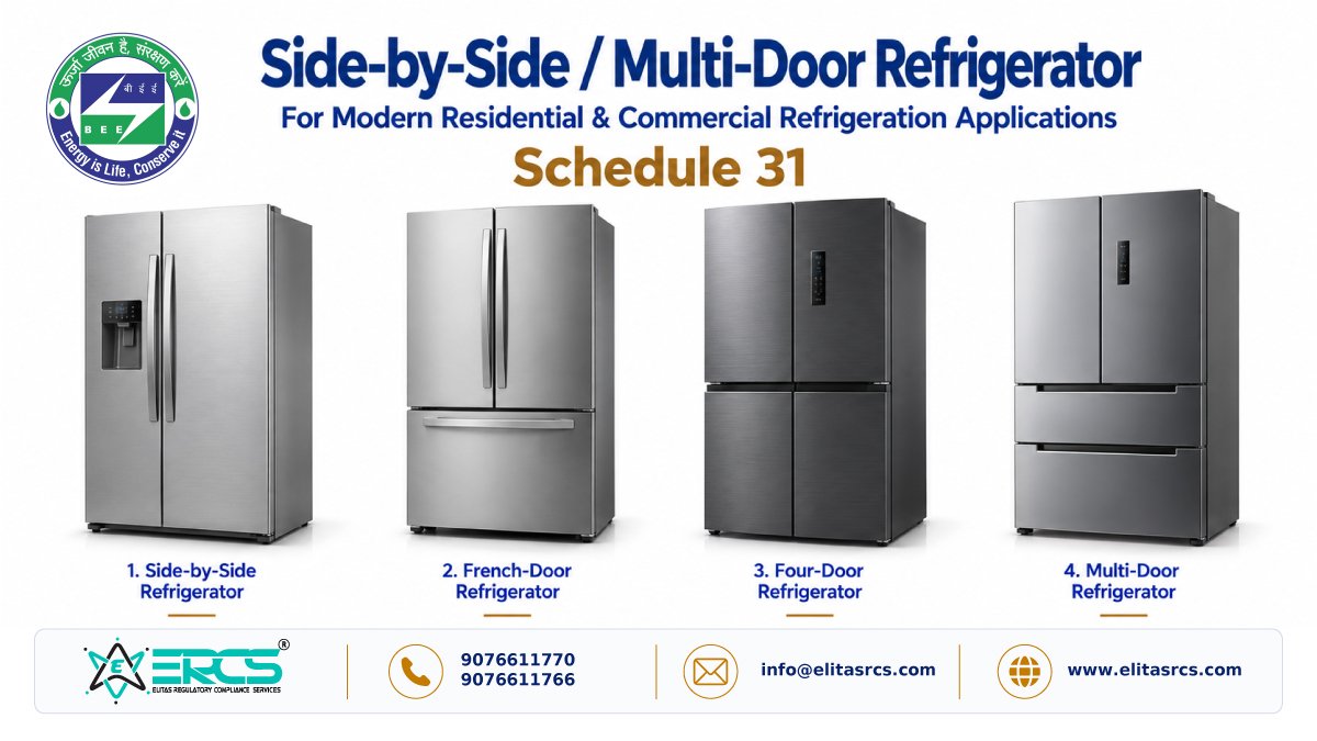BEE star rating registration for side-by-side & multi-door refrigerators