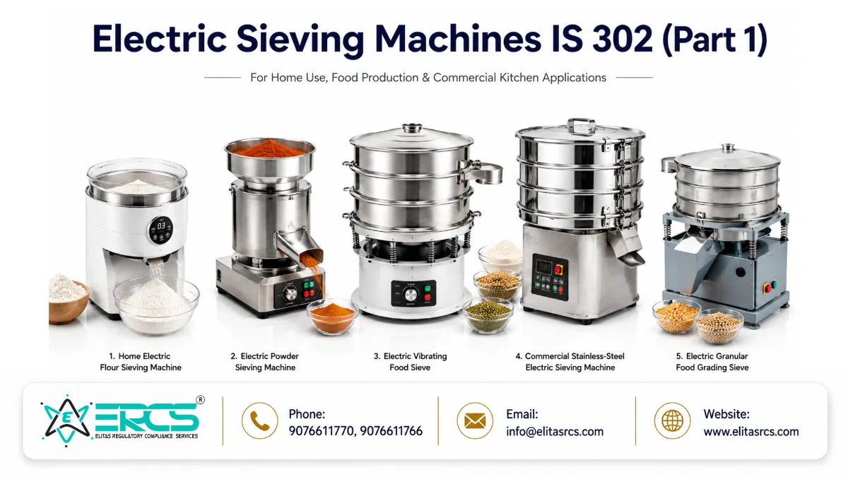 Electric sieving machines under IS 302 Part 1 for food processing, laboratories and industrial applications.