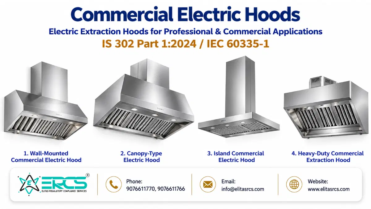 Commercial Electric Hoods IS 302 Part-1 ISI Mark