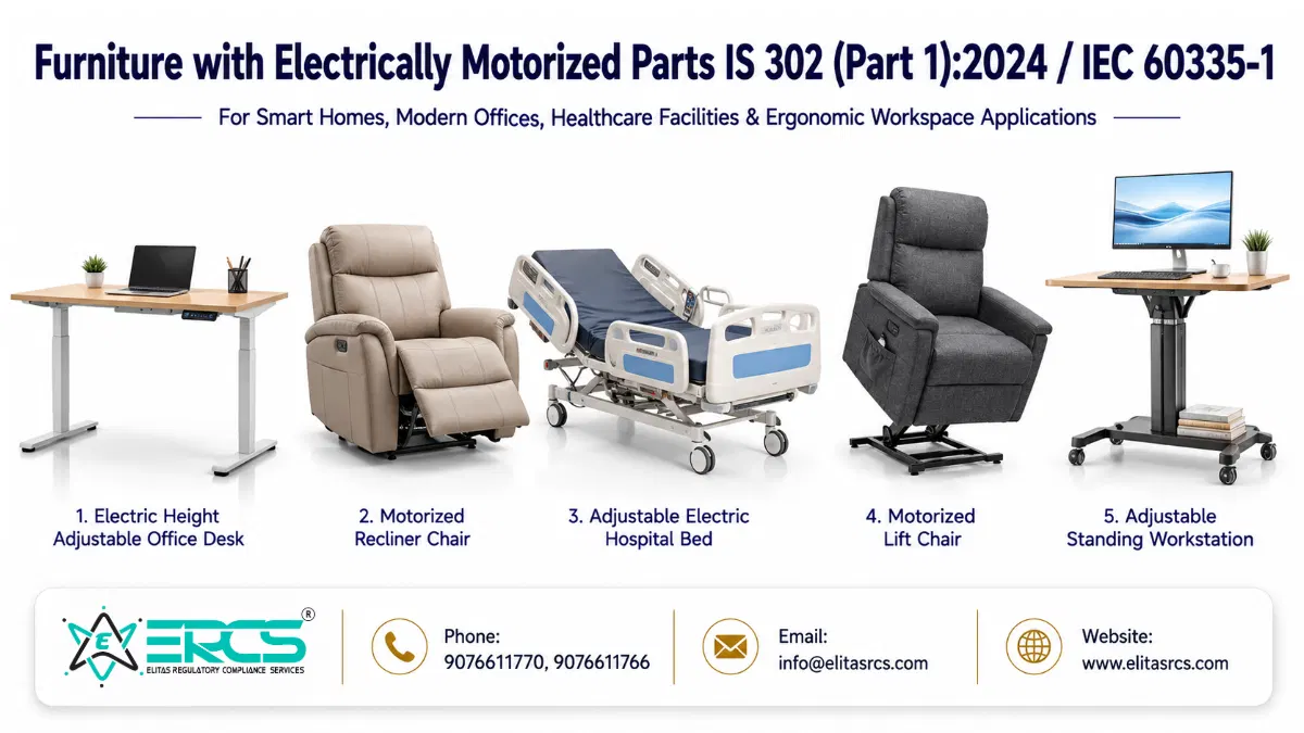 Furniture with Electrically Motorized Parts IS 302 Part 1