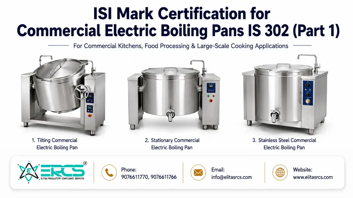 Commercial electric boiling pans under IS 302 Part 1 for catering facilities and high-volume commercial kitchens.