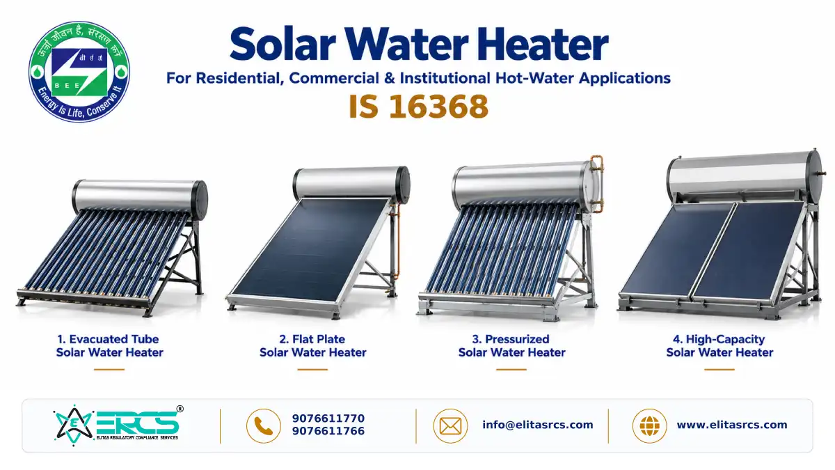 BEE Certificate  for Solar Water Heater | Schedule 23 India